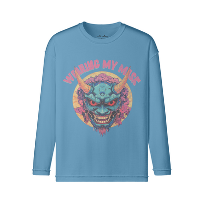 Oni Mask long sleeve vintage print shirt "Wearing my Mask"