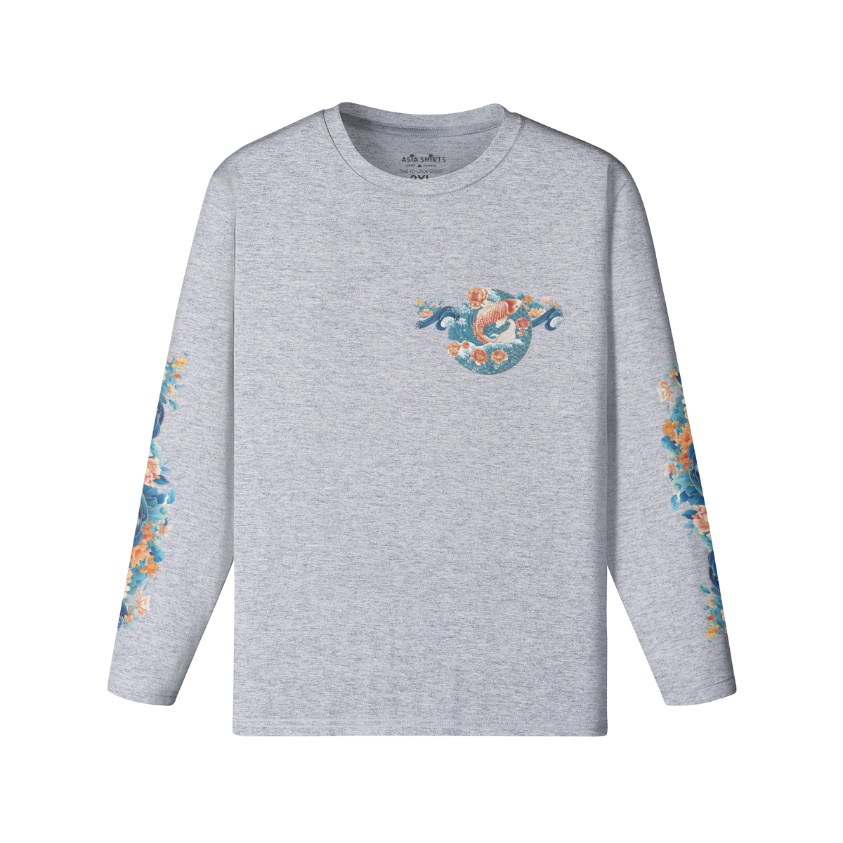 Koi Japan art print long sleeve shirt