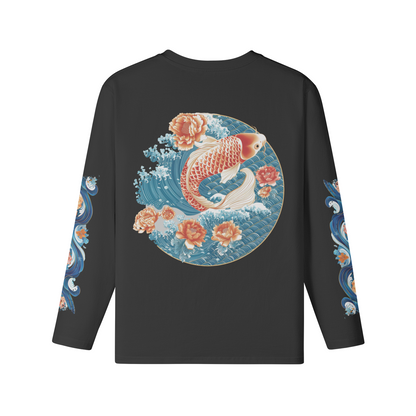 Koi Japan art print long sleeve shirt