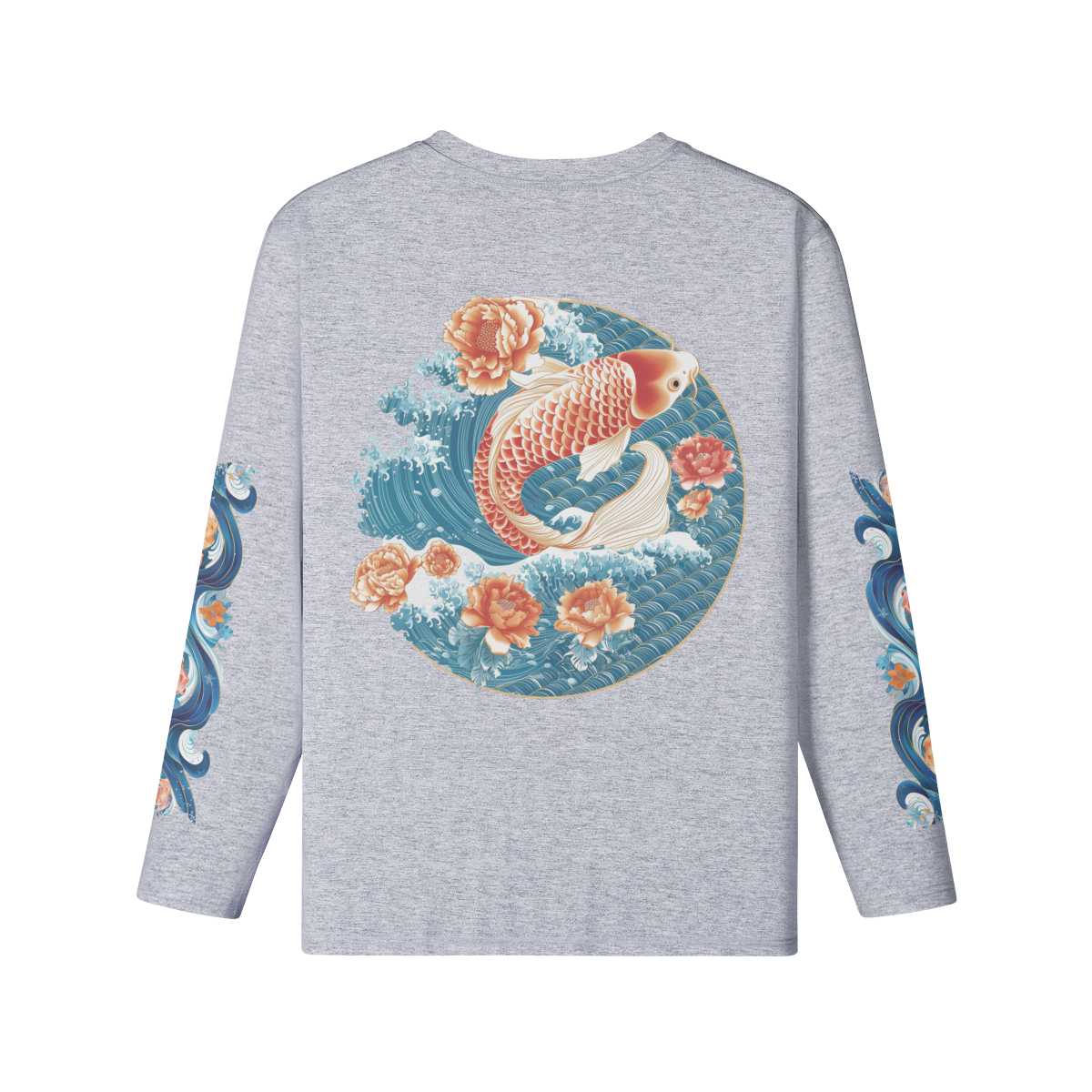 Koi Japan art print long sleeve shirt