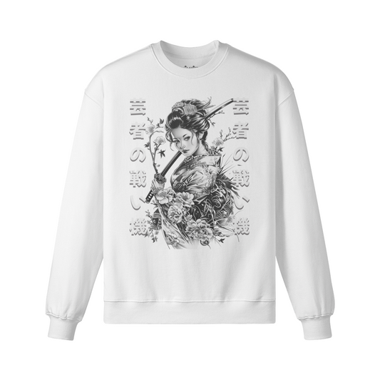 Geisha Sword Japan Kunst Print Vintage Sweatshirt