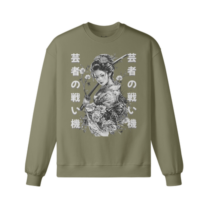 Geisha Sword Japan Art Print Vintage Sweatshirt