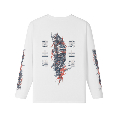 Samurai Bushido Japan Art Streetwear Long Sleeve Shirt, Long Sleeve Print Shirt