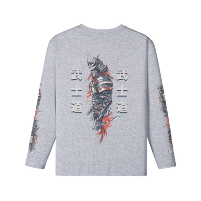 Samurai Bushido Japan Art Streetwear Long Sleeve Shirt, Long Sleeve Print Shirt