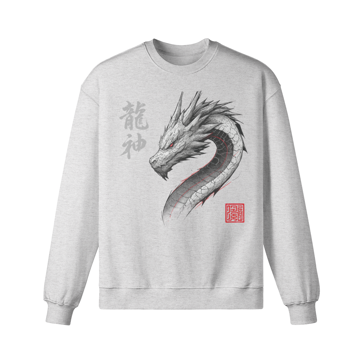 Dragon 1 – Heather Gray – Asia Streetwear – Ansicht 4