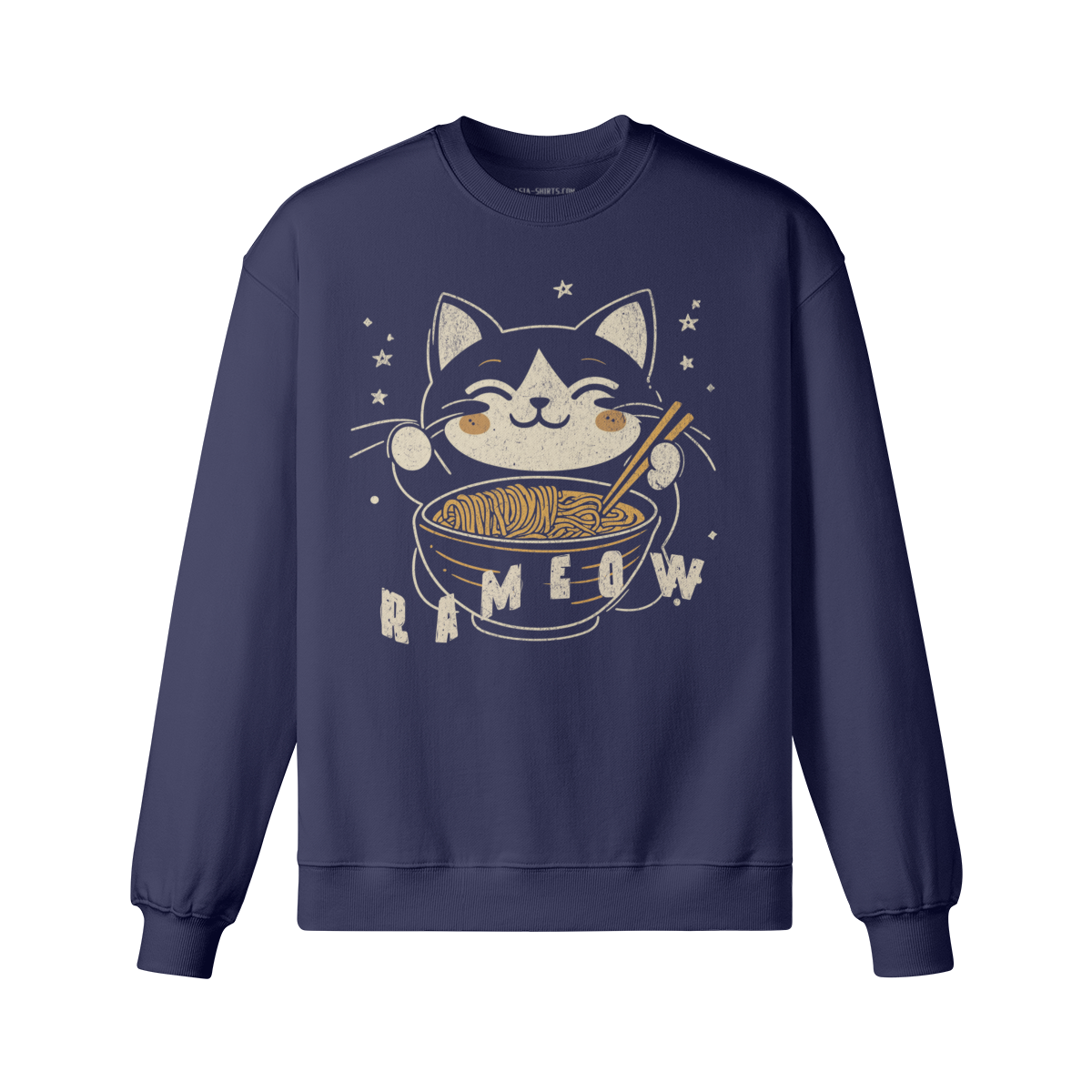 RAMEOW – Ramen-Katze Sweatshirt – Black – Japan Art – Ansicht 3