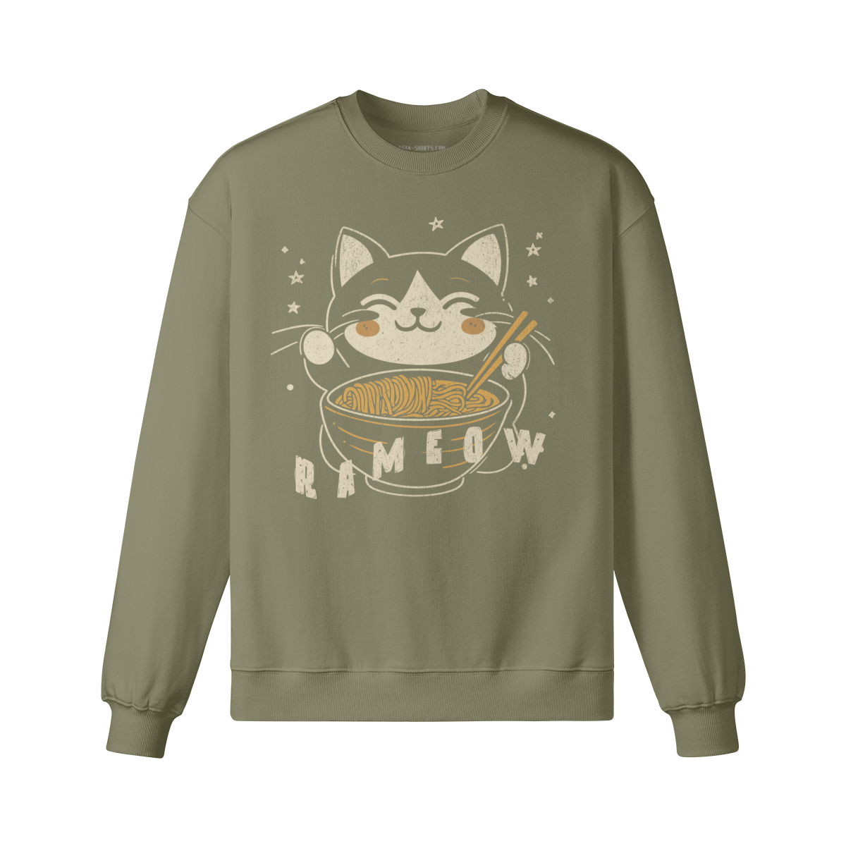 RAMEOW – Ramen-Katze Sweatshirt – Black – Japan Art – Ansicht 4